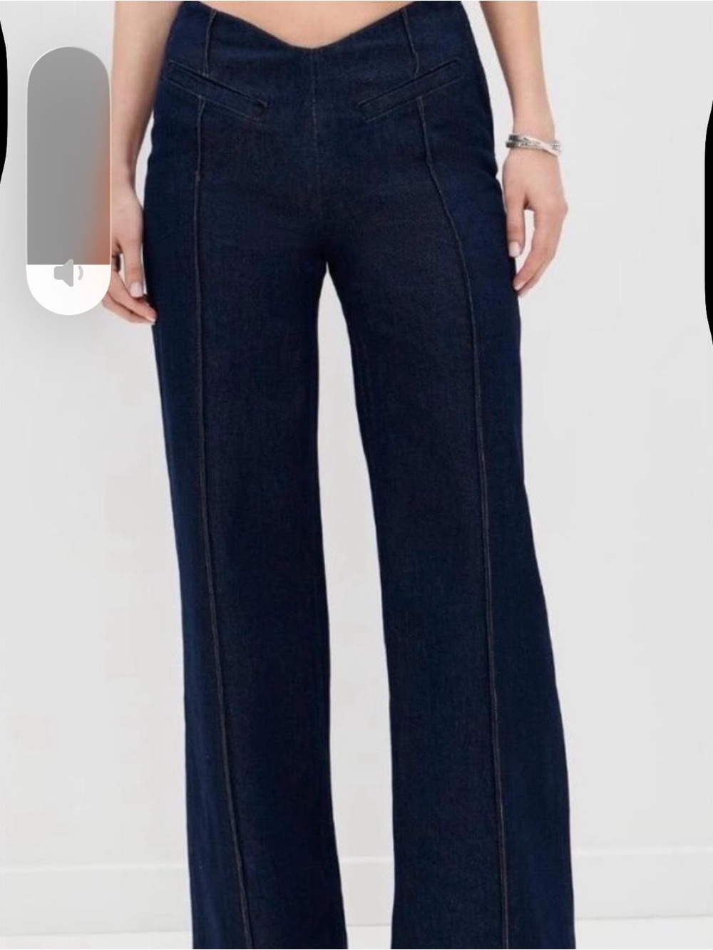 Reformation Arana Dark Indigo Wide-Leg Jeans Size 25